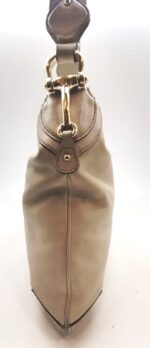 Gucci - White Calf Leather Guccissima Horsebit Creole Hobo Bag. - Image 7