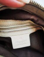 Gucci - White Calf Leather Guccissima Horsebit Creole Hobo Bag. - Image 5