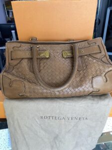 Bottega Veneta leather cross stitch