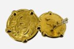 Chanel gold plated CC earrings - Image 3