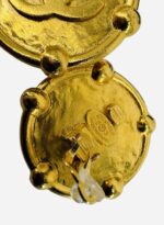 Chanel gold plated CC earrings - Image 4